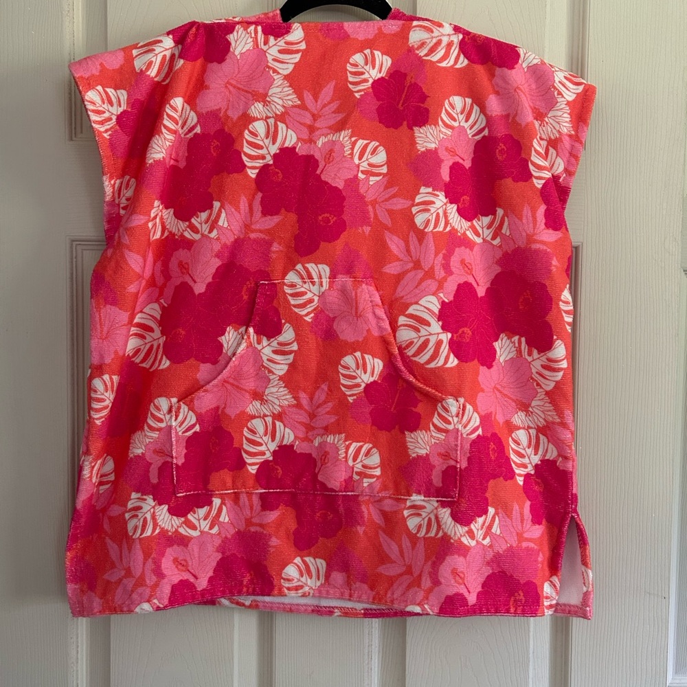 Vibrant Floral Sleeveless and Hooded Kids Towel